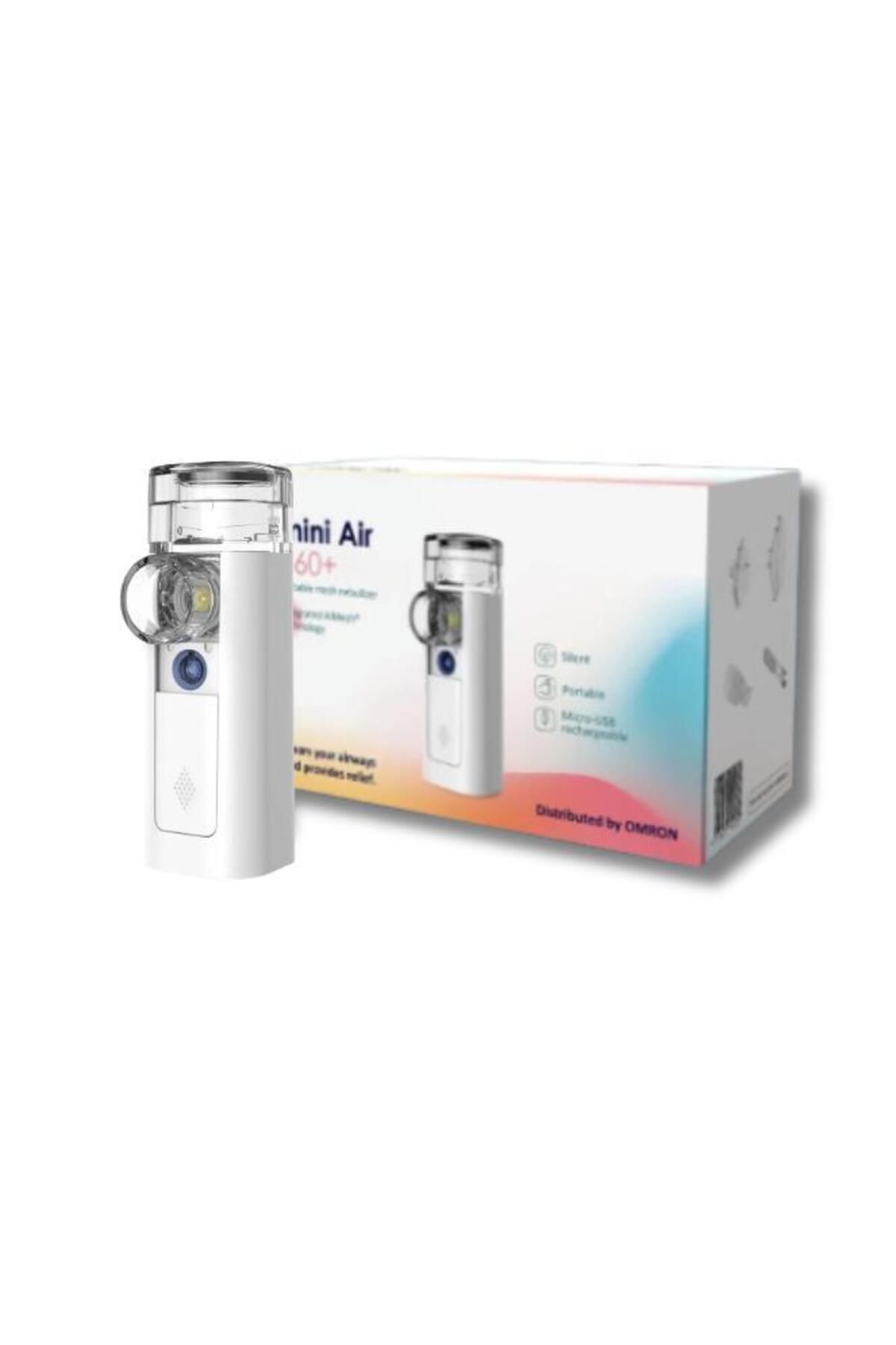 Omron Mini Hava 360 + Taşınabilir Mesh Nebulizatör.