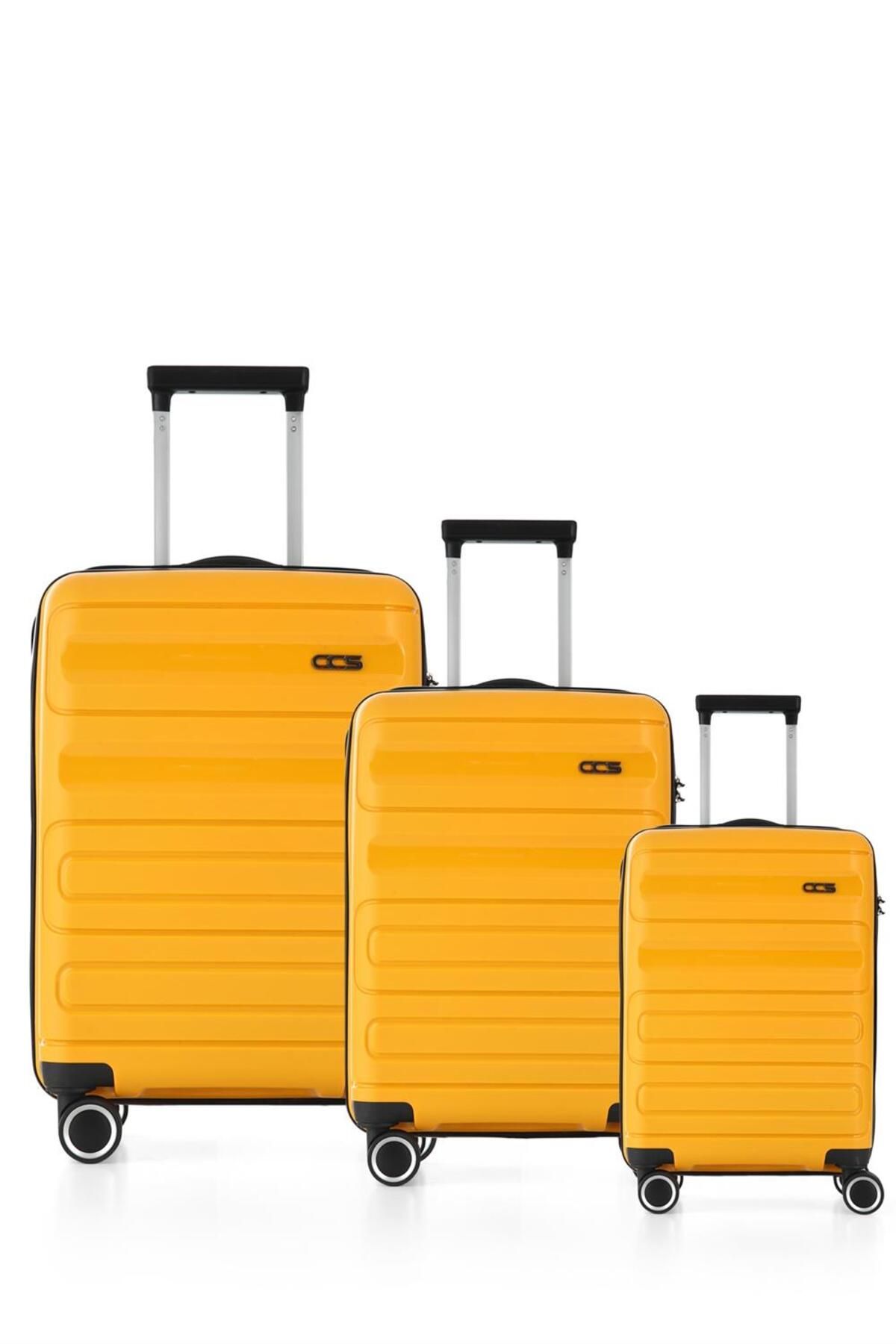 ÇÇS 5225 Polipropilen 3 Lü Valiz Seti