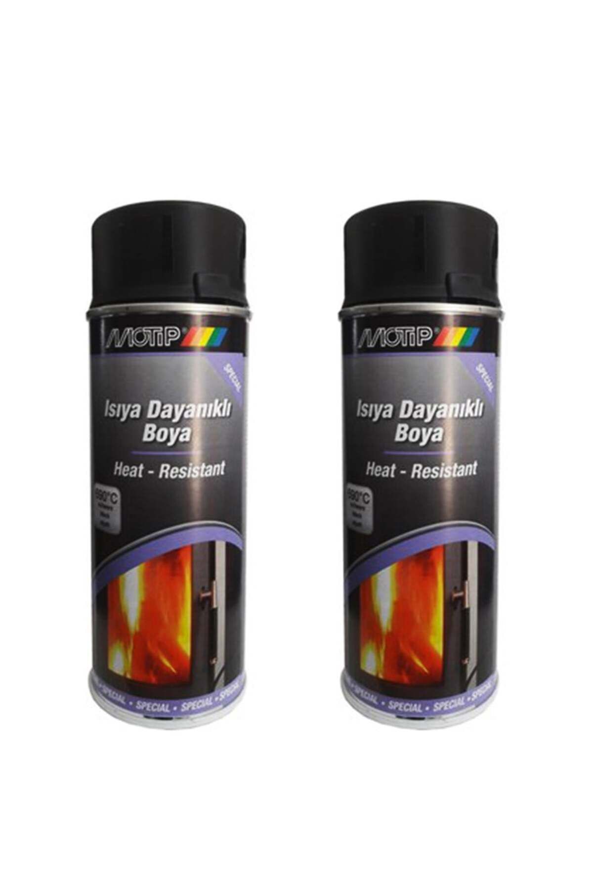 Motip 2 Adet 690°c Isıya Dayanıklı Siyah Boya 400 Ml. Made In Germany