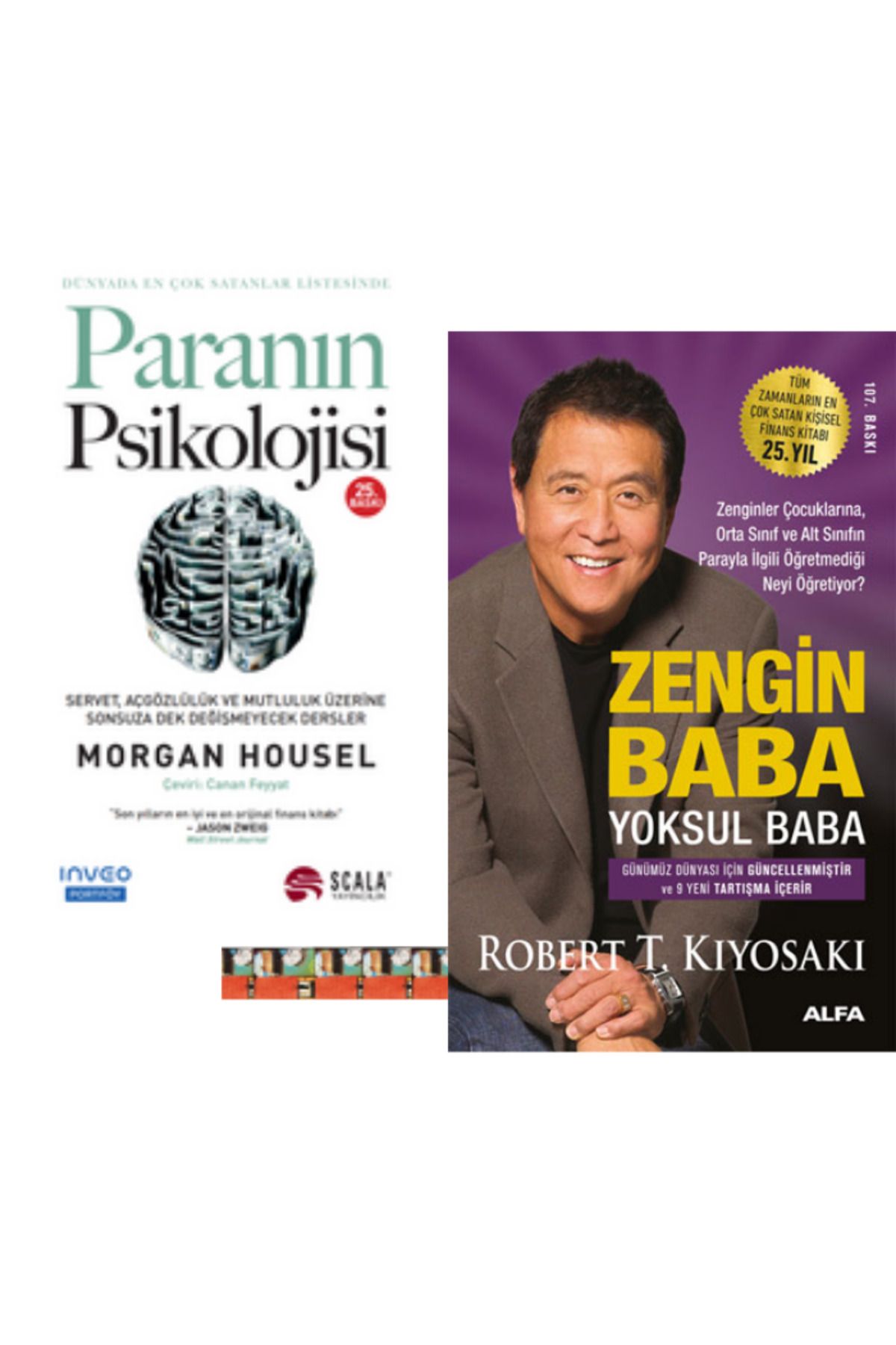 Scala Yayıncılık Paranın Psikolojisi,Zengin Baba Yoksul Baba 2 kitap