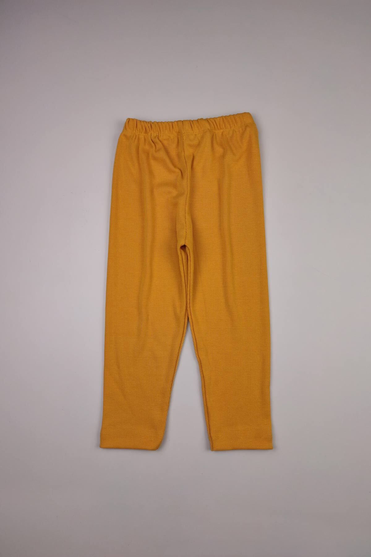 Peki 5 Ekle 4 Öde Mevsimlik Kiz Bebek Esnek Fitilli Pamuk Polyester Düz Tayt Tek Alt Pantolon Pijama14936