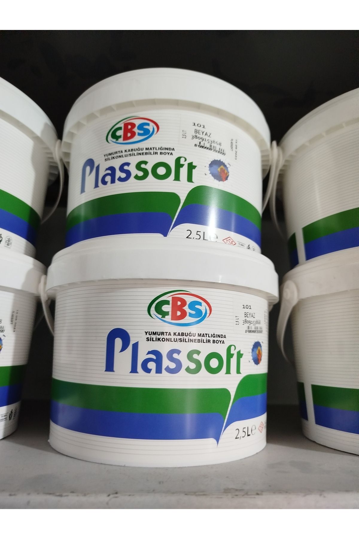 Çbs Çbs plassoft sis bulutu rengi 2 lt 3.5 kg silinebilir iç cephe boyası