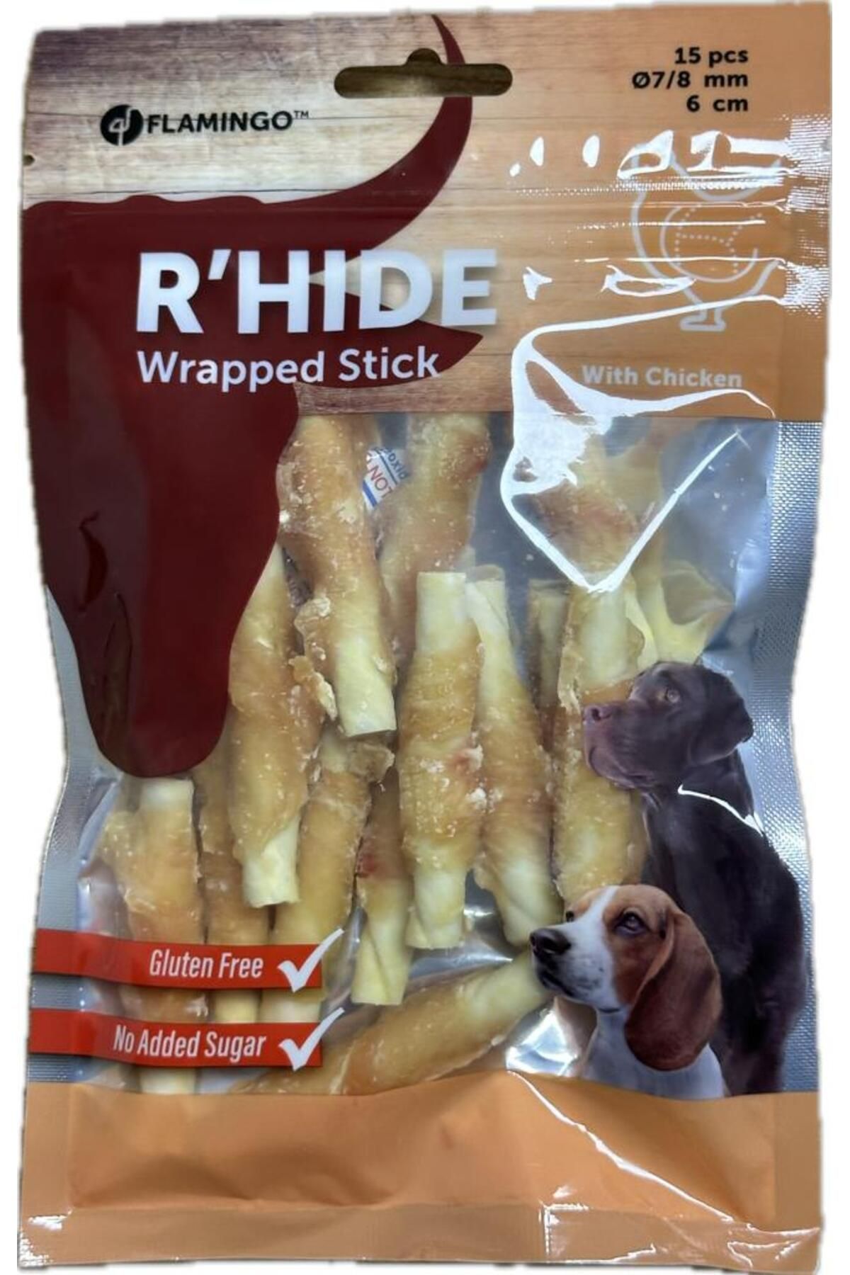 Flamingo Rhıde Chıcken Wrapped 6 Cm Tavuk Kaplı Kemik 15 Adet