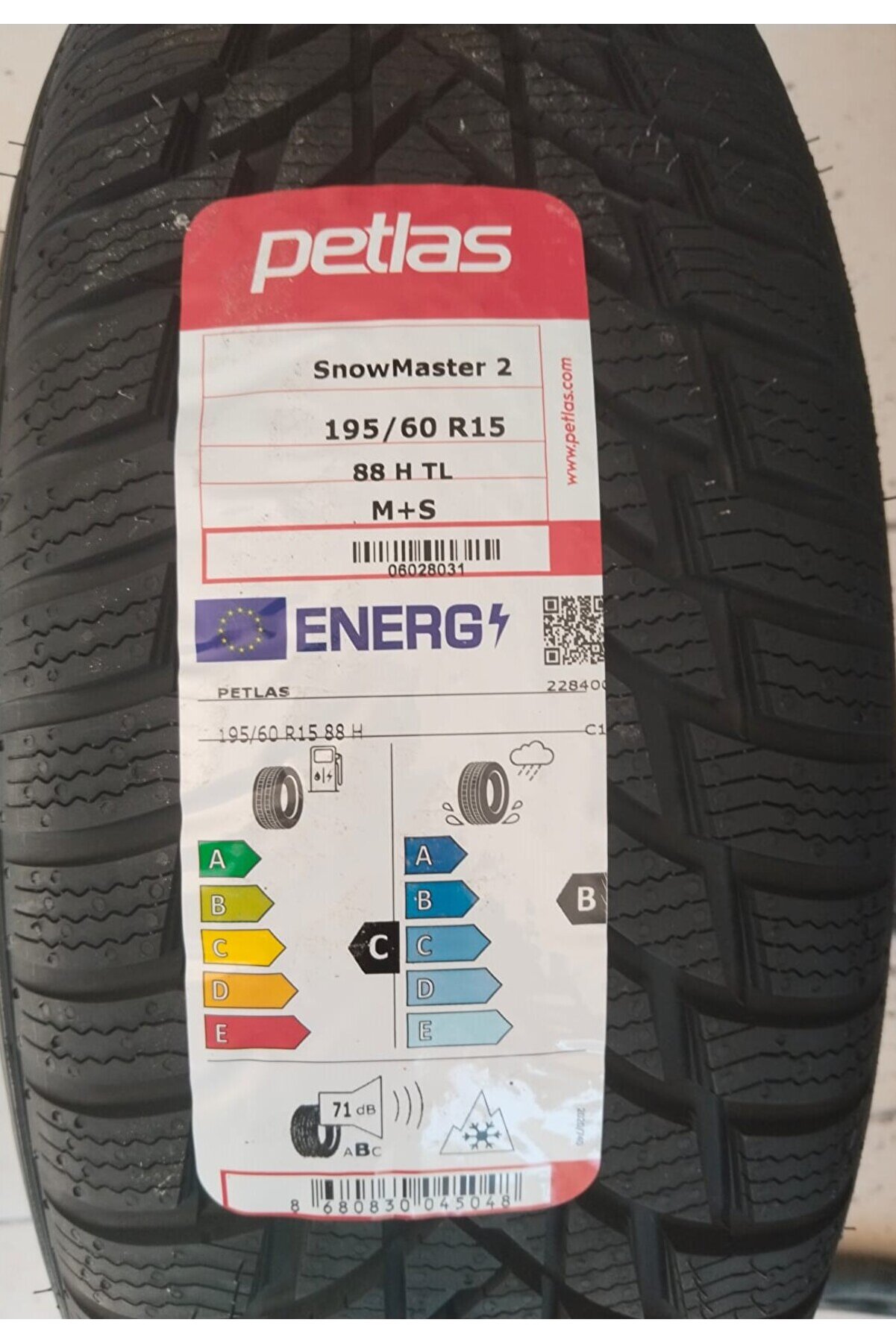 195/60 R15 TL 88H SNOWMASTER 2 PETLAS KIŞ LASTİĞİ 2024 ÜRETİM