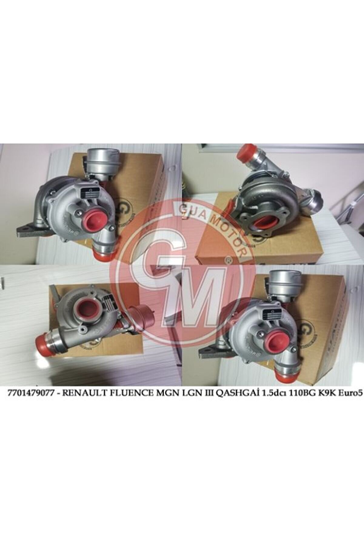 TURBO ŞARJ RENAULT FLUENCE MGN LGN III QASHGAİ DACIA DUSTER 4X4 LODGY 1.5dcI 110