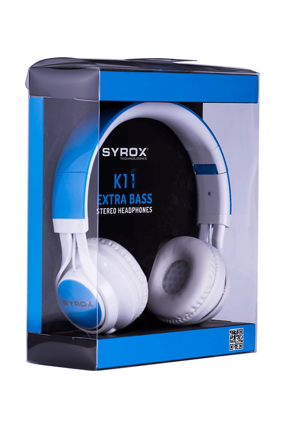Genel Markalar K11 Mikrofonlu Stereo Kablolu Kulak Üstü Kulaklık - Mavi Uyumlu