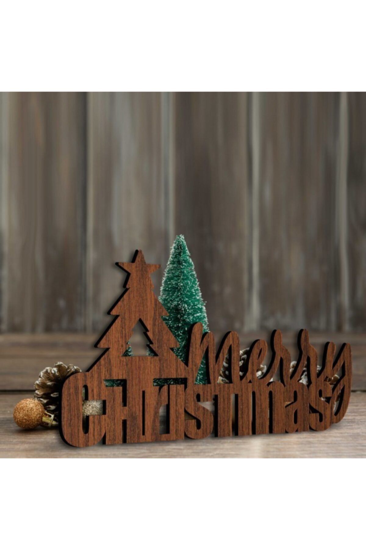 Artikel Merry Christmas Mdf Dekoratif Duvar Yazısı 30x17cm