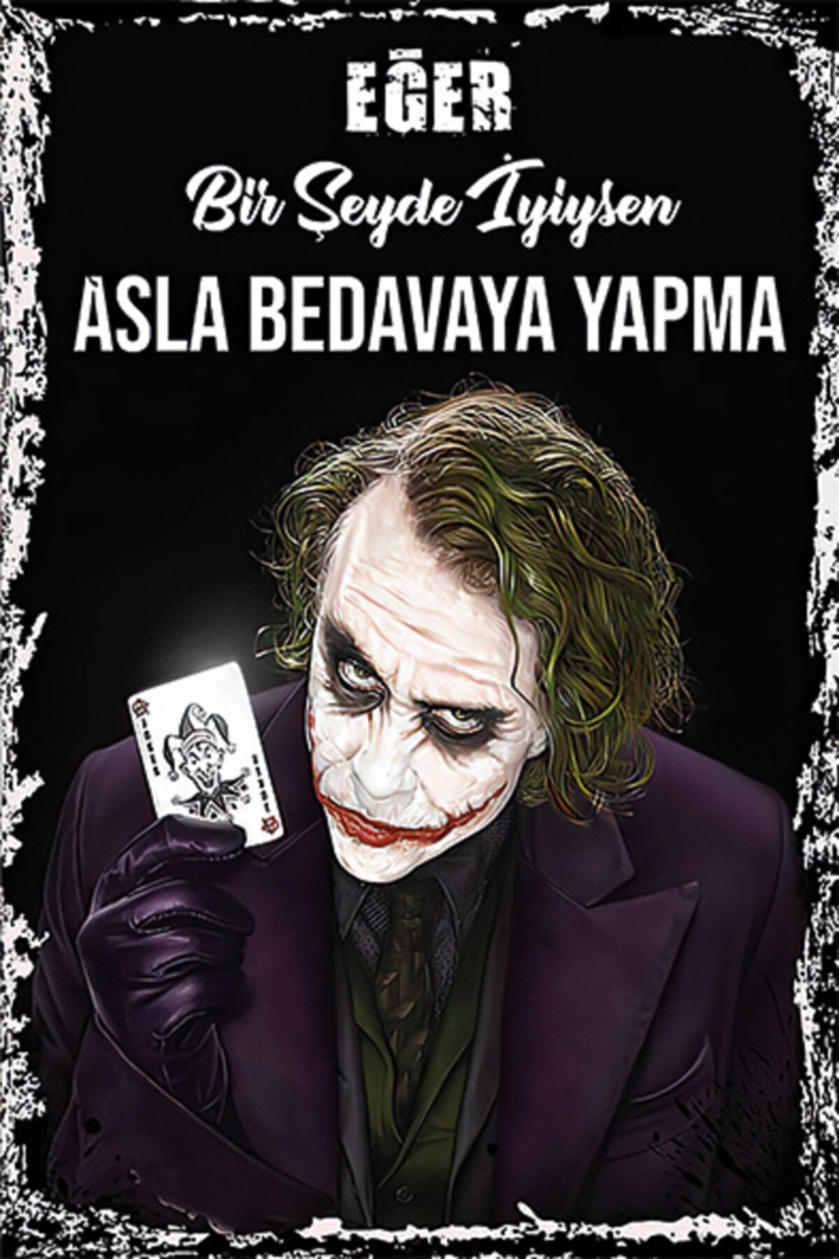 Hayal Poster Joker Retro Ahşap Poster 005