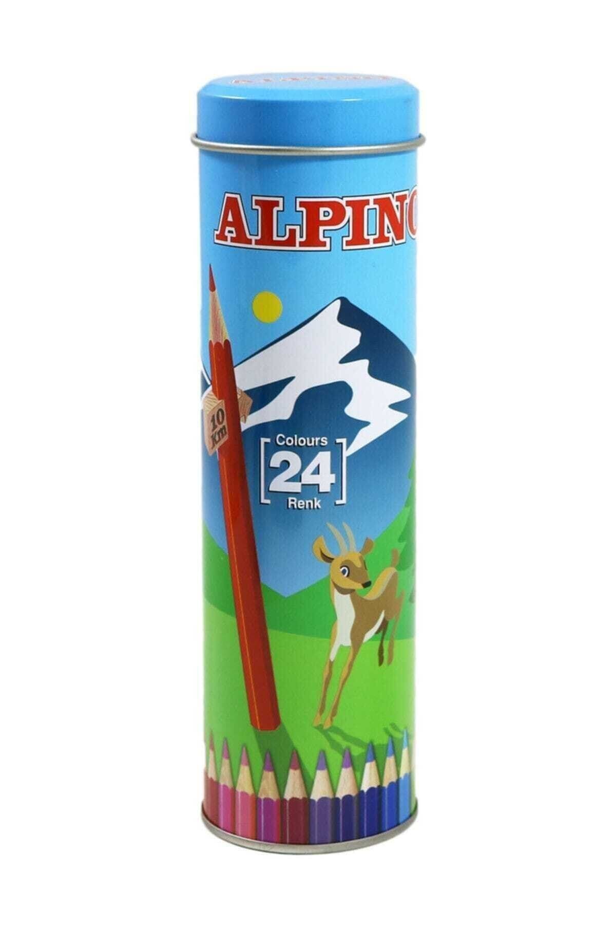 Dolphin Alpıno Tüp 24 Renk Uzun Kuru Boya Kalemı