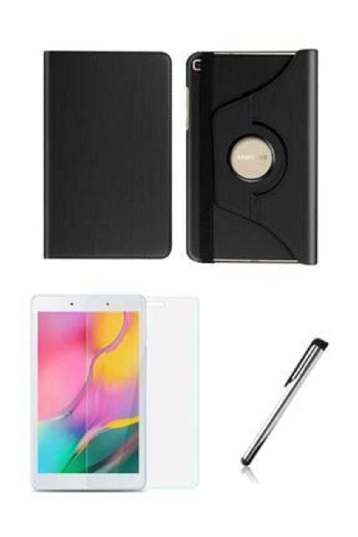 Fibaks Samsung Galaxy Tab A (2019) Sm T290 / T297 Siyah 360 Standlı Tablet Kılıfı Set
