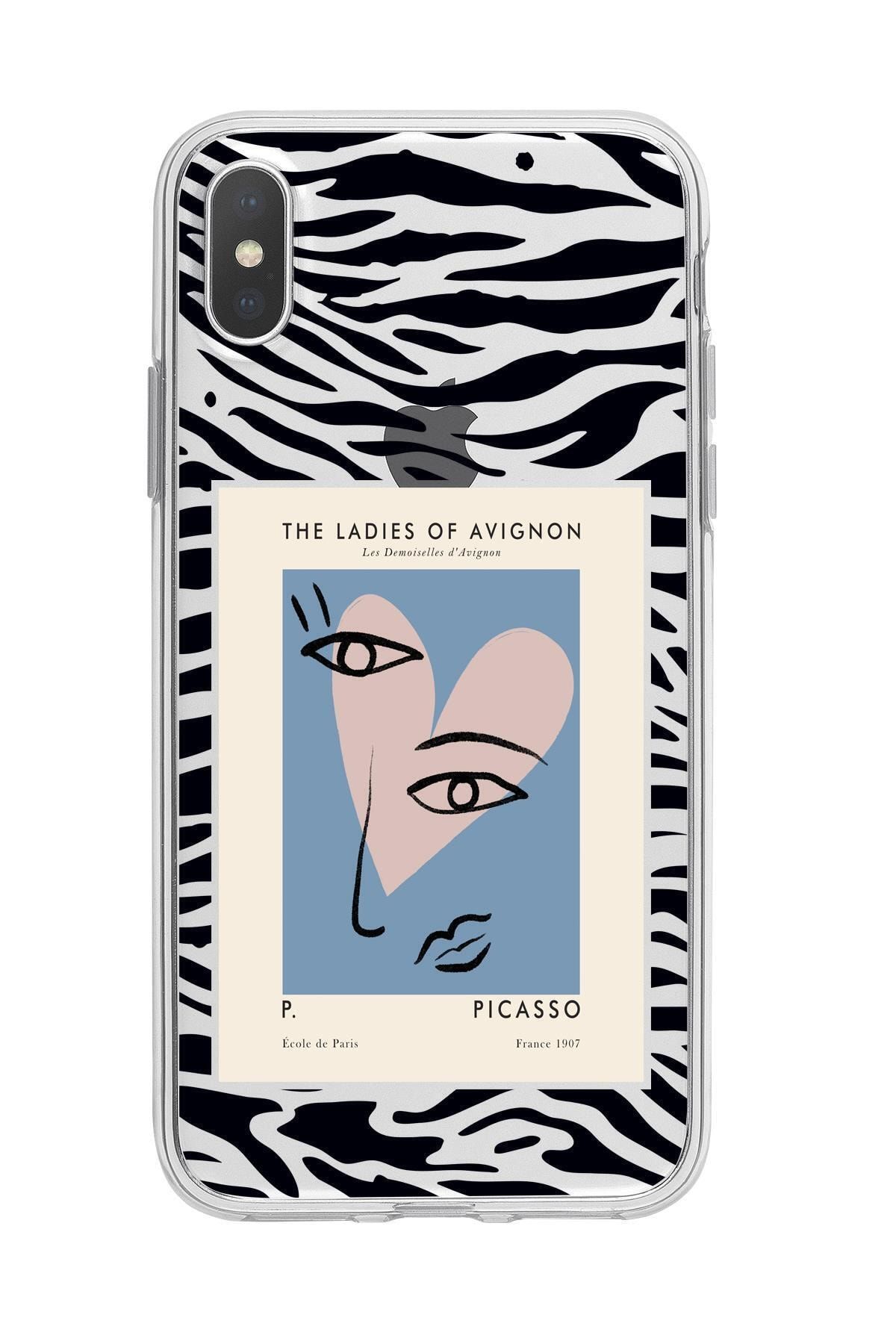 mooodcase Iphone X Uyumlu Picasso The Ladies Of Avignon Premium Şeffaf Silikon Kılıf