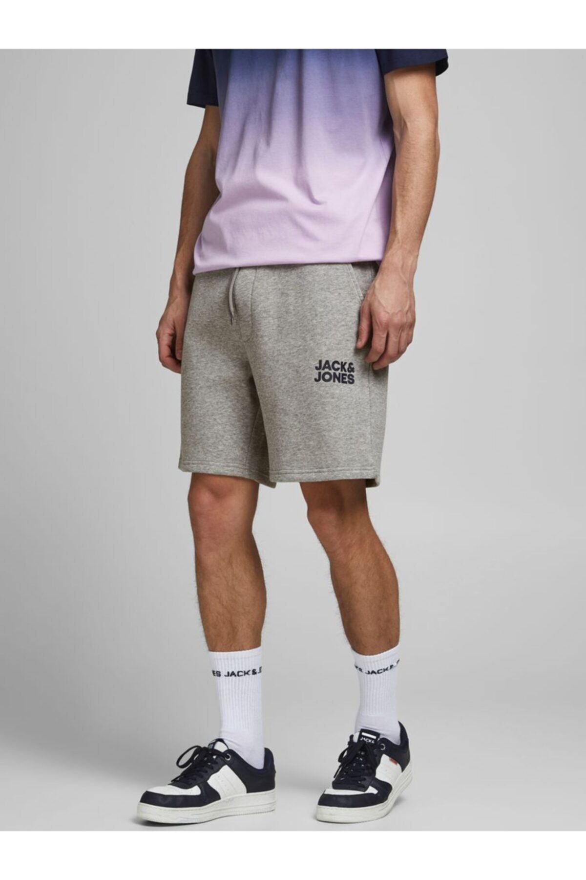 Jack & Jones Erkek Gri Jjnewsoft Şort 12186787
