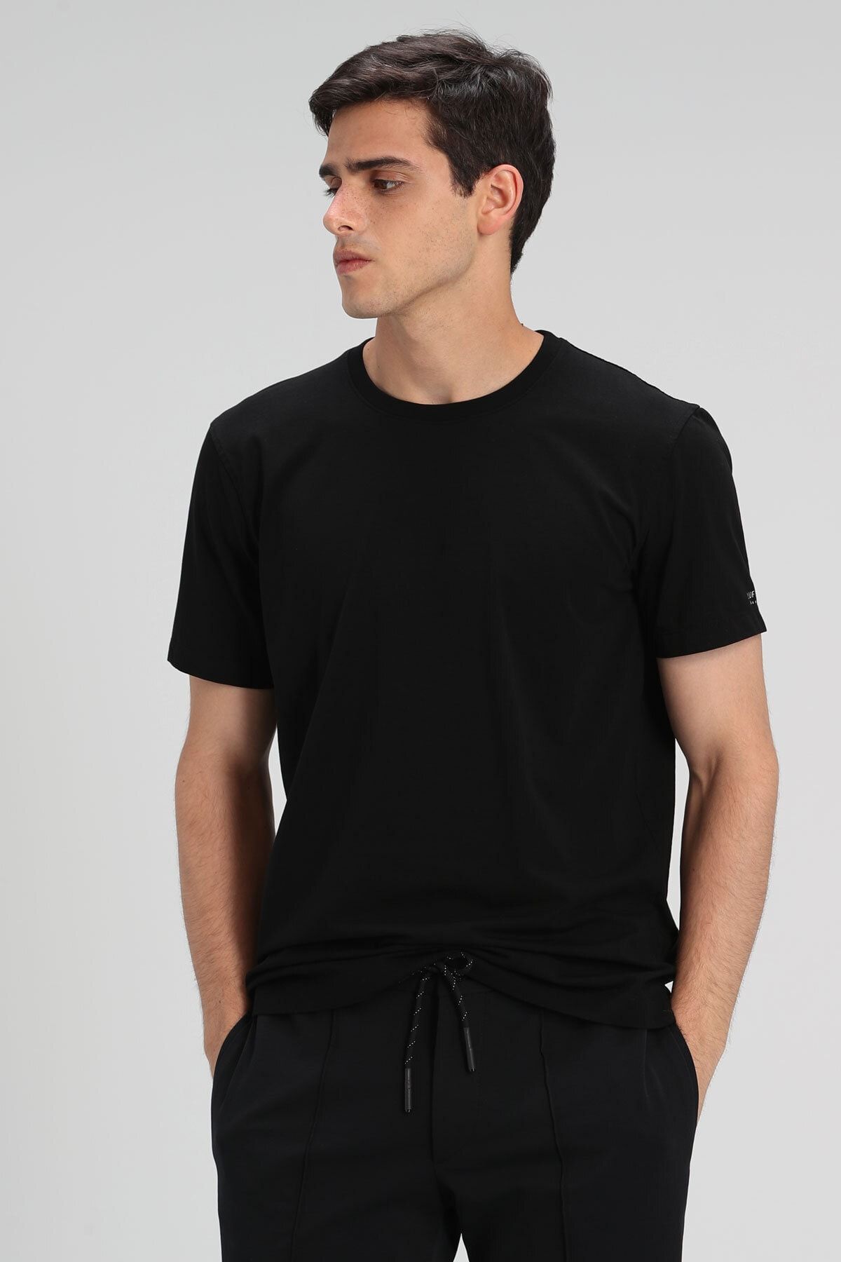 Lufian Pablo Basic T- Shirt Siyah