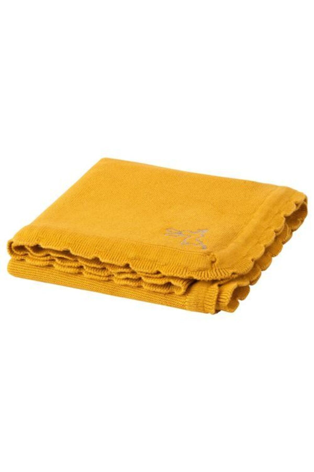 IKEA Bebek Battaniyesi 70x90 Cm Meridyendukkan Koyu Sarı -pamuklu Bebe Battaniye