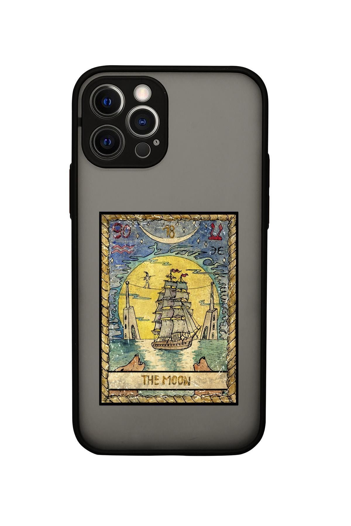 mooodcase Iphone 12 Pro Max Uyumlu Kamera Lens Korumalı The Moon Desenli Lüx Telefon Kılıfı