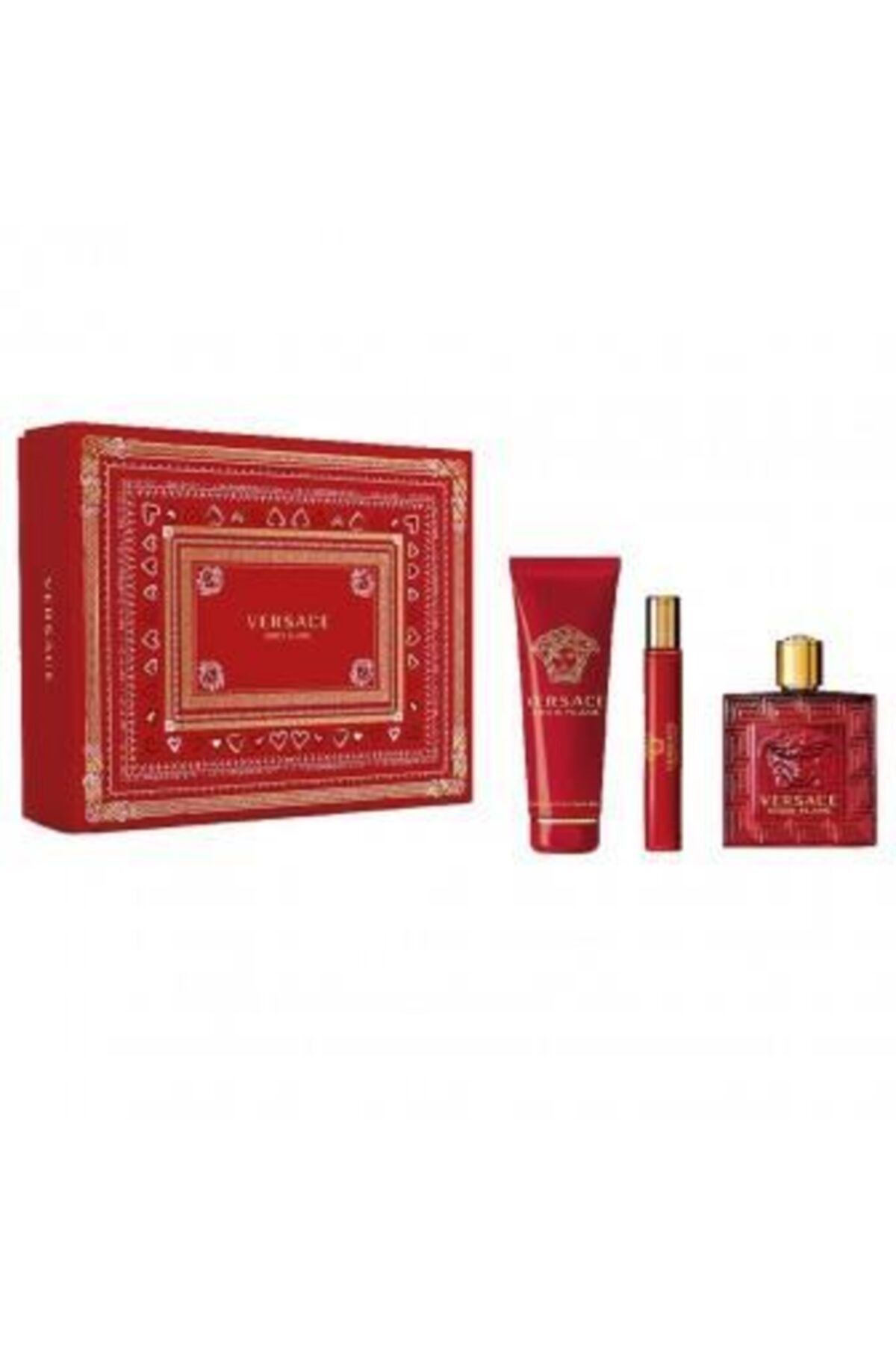 Versace Eros Flame Edp 100 ml Erkek Parfüm Seti 8011003859993