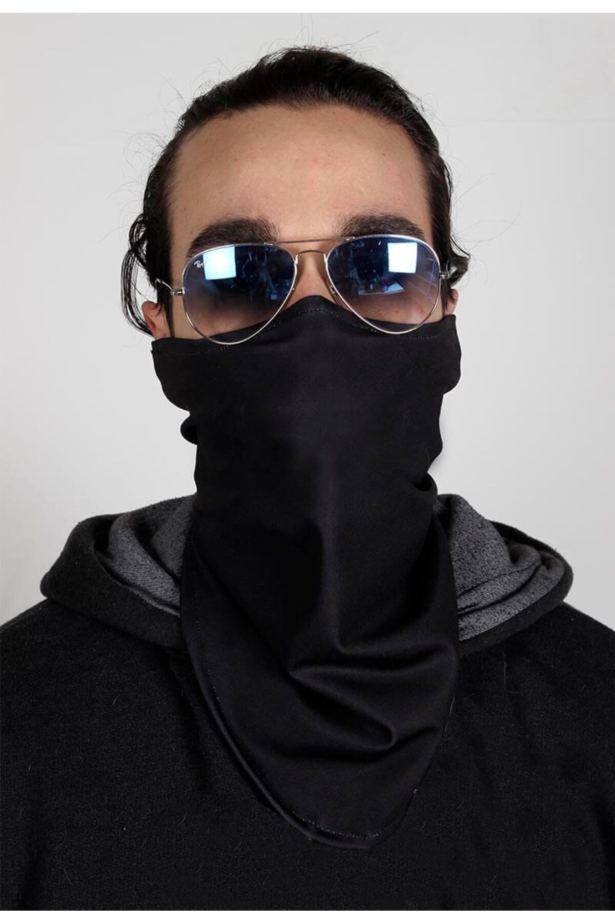 Tıklaalbeni Siyah   Defalarca Yıkanabilir Yüz Maskesi / Unisex C5051