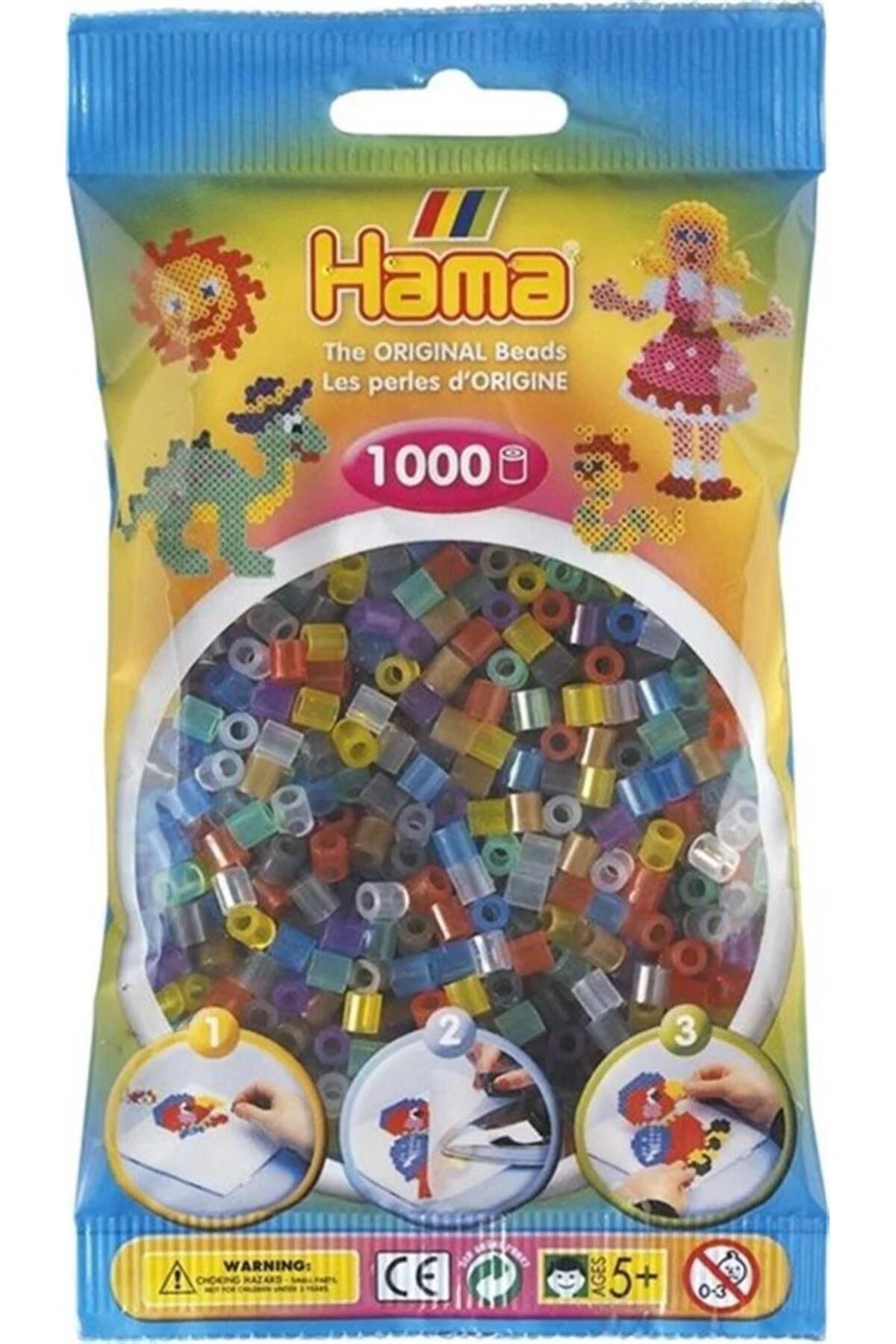 Hama Midi Boncuk 1.000'lik - Şeffaf Renkler