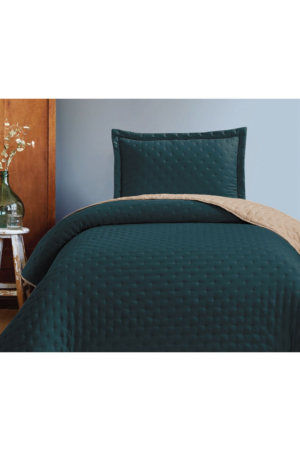 Bella Home WASHED ÇİFT TARAFLI TEK KİŞİLİK YATAK ÖRTÜSÜ