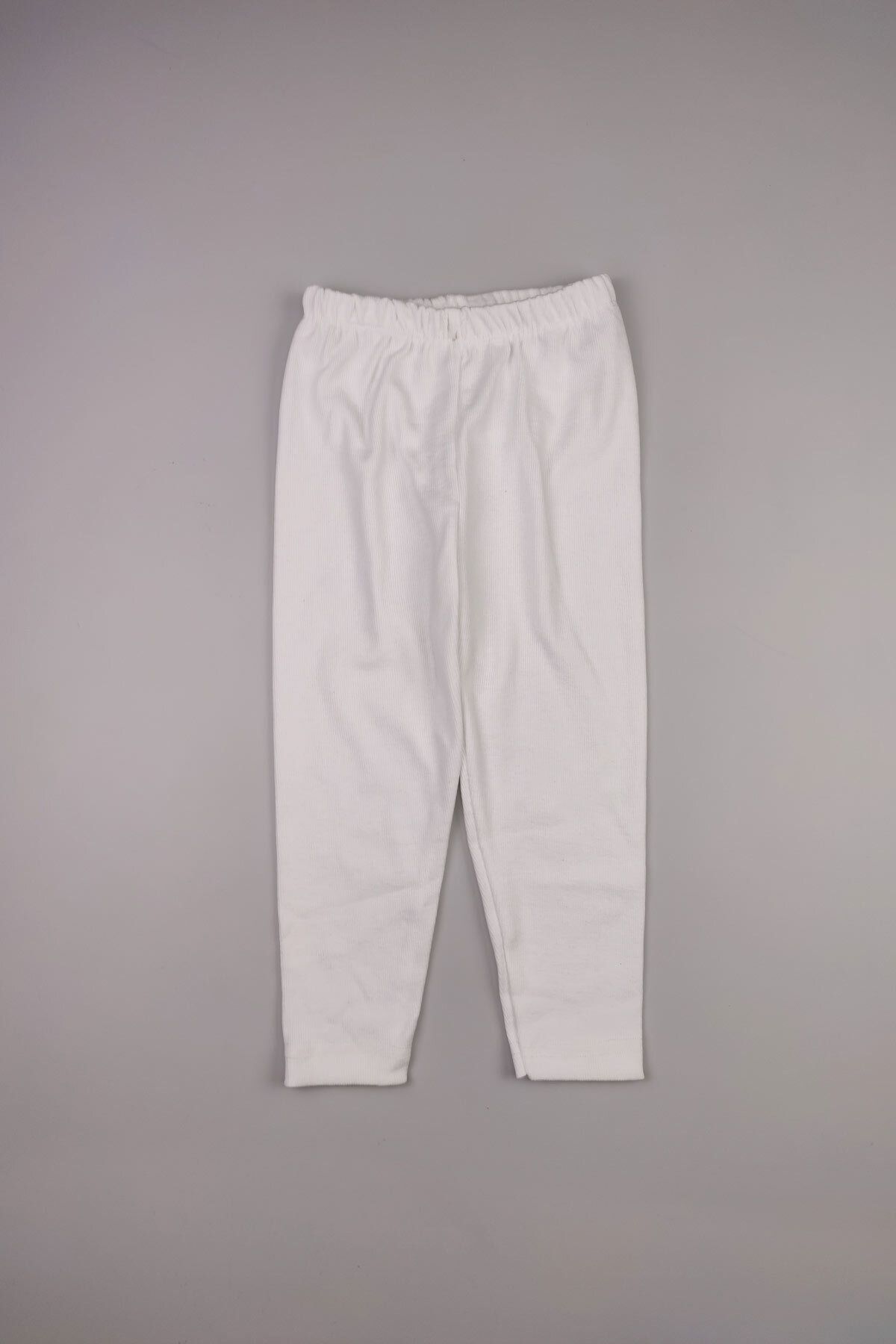 Peki 5 Ekle 4 Öde Mevsimlik Kiz Bebek Esnek Fitilli Pamuk Polyester Düz Tayt Tek Alt Pantolon Pijama14936