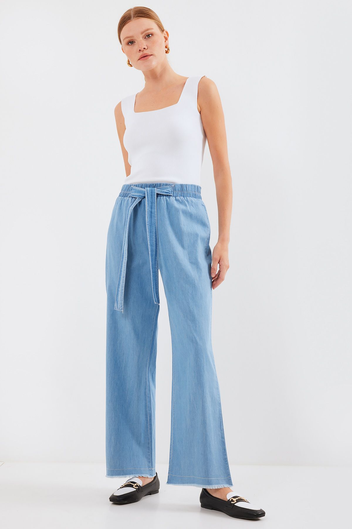 Bigdart 6469 Bol Paça Jeans Pantolon - Mavi