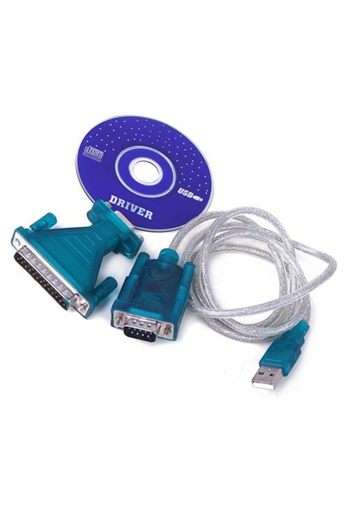 Ars Usb 2.0 To Rs232 Db9 Kablo + 25 Pin Erkek 9 Pin Dişi Lpt Adaptör