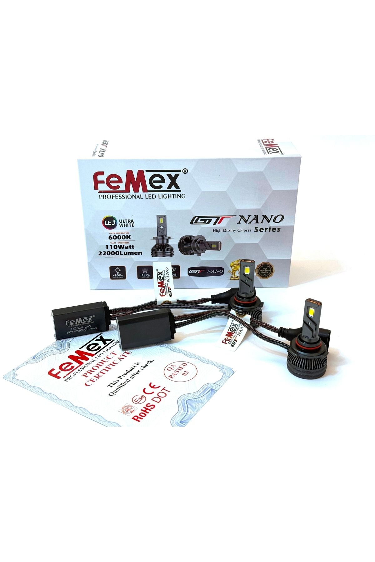 FEMEX Gt Nano Pro Csp Lextar Hır2 9012 Led Xenon Led Headlight