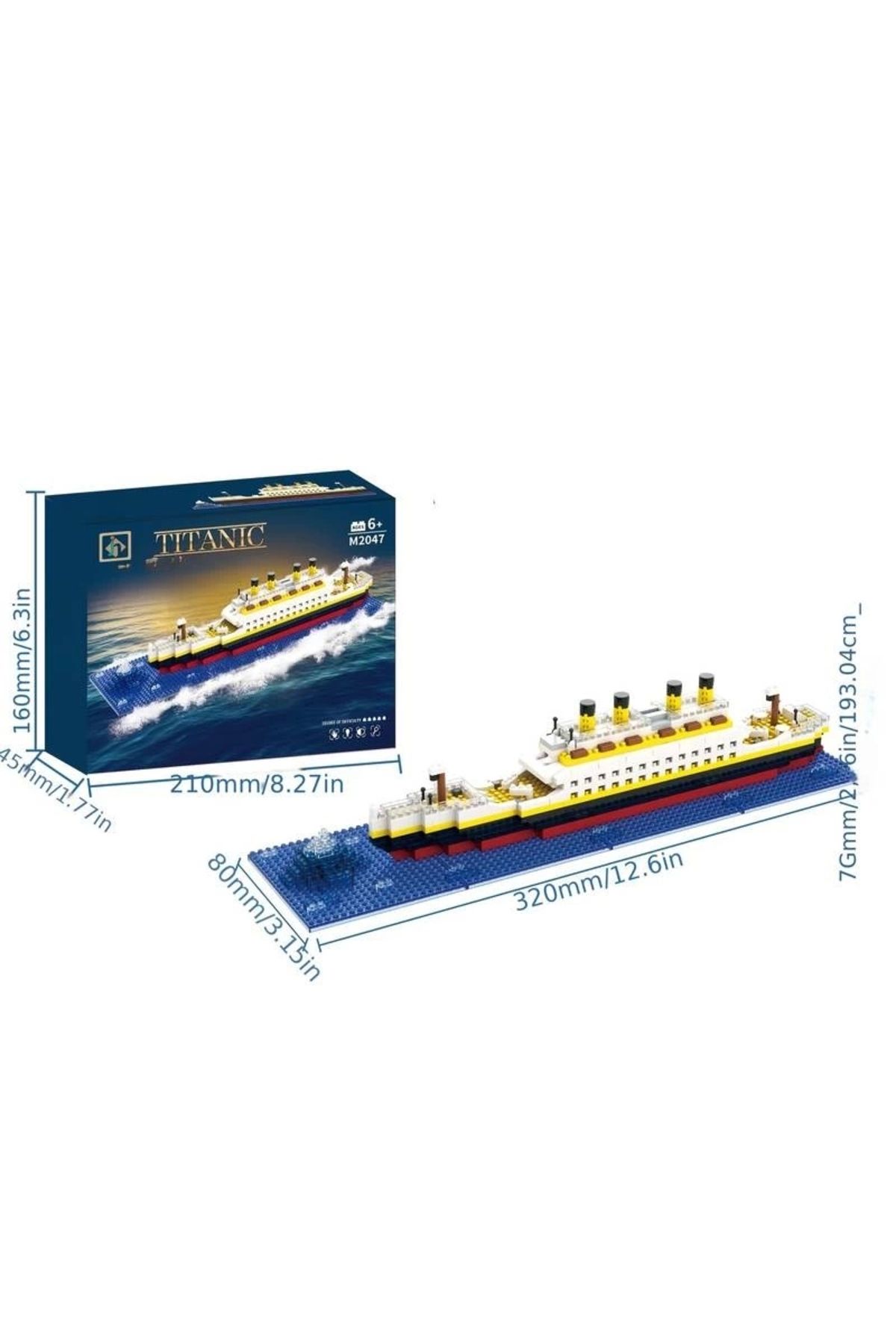 BUILDING BLOCK Titanic 3d Lego Buldıng Blocks 609 Parça 12 Yaş Puzzle Tekne Gemi Hediye