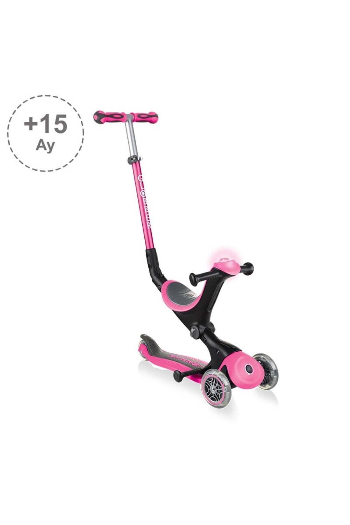 Globber Go Up Deluxe Play Scooter - Pembe