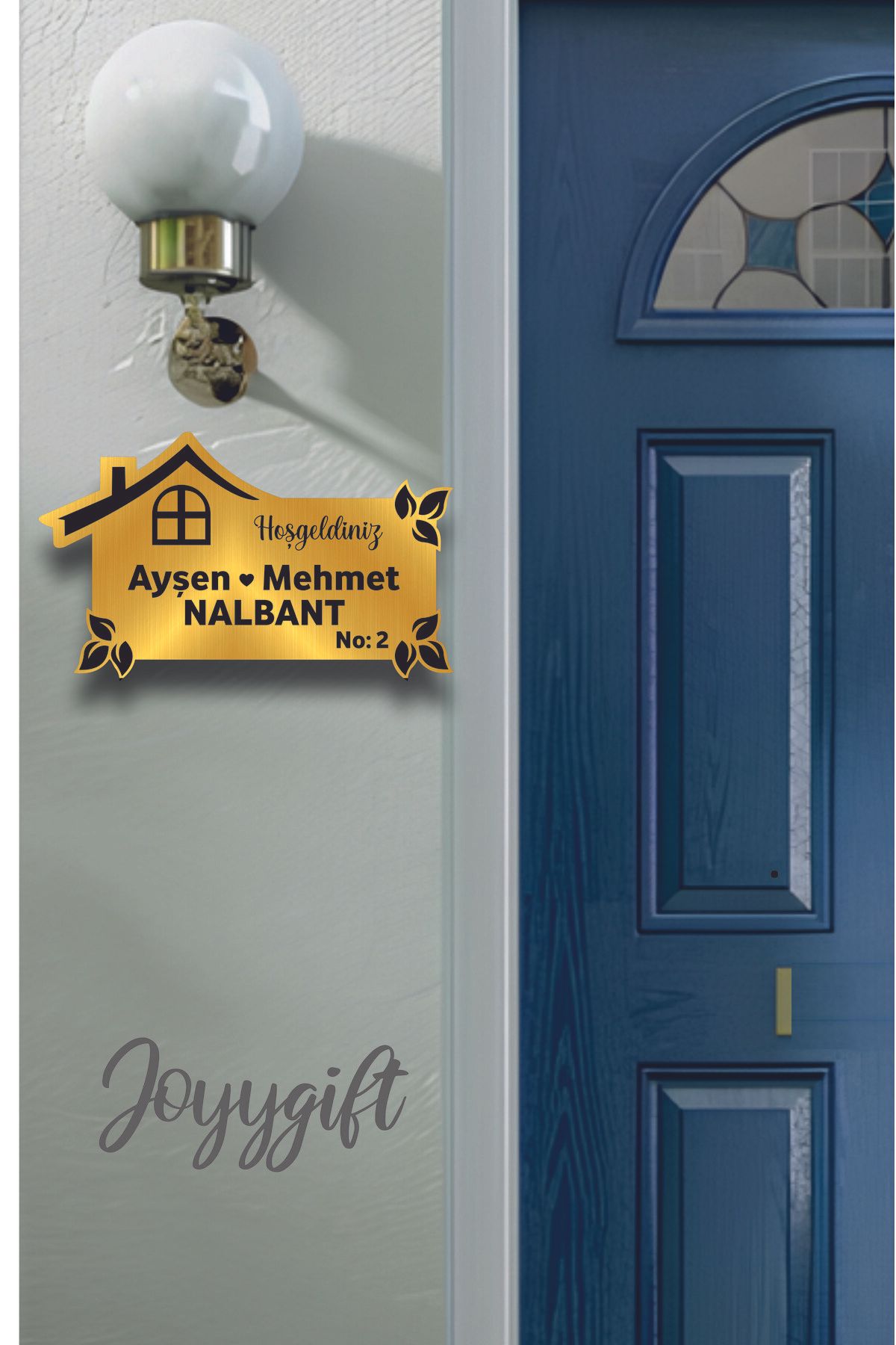 Joyygift Plexi Kapı Isimliği, Gold & Gümüş Kapı Numarası, Posta Kutusu Isimliği