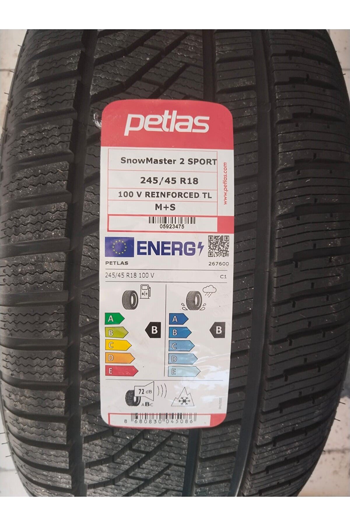 245/45 R18 TL 100V REINF. SNOWMASTER 2 SPORT PETLAS KIŞ LASTİĞİ 2024 ÜRETİM