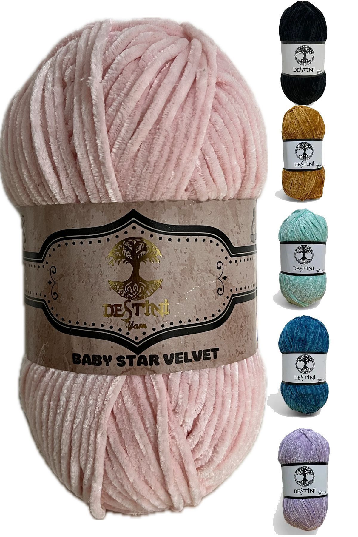 destini İnce Kadife İp 100 gr 200 Metre Amigurumi El Örgü İpi Ceket Yelek Battaniye