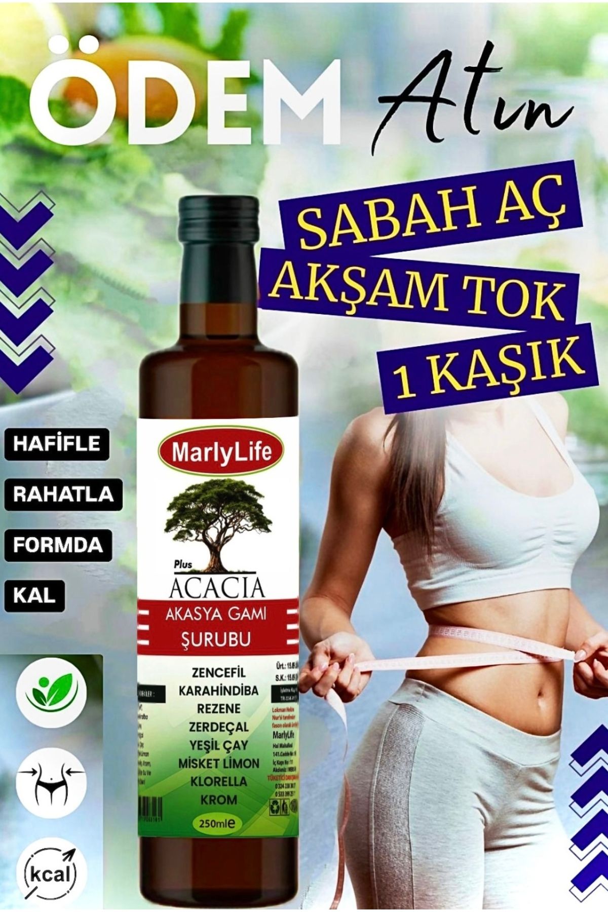 Nursima Marly Life Acacia Akasya Gamı Şurubu 250 ml