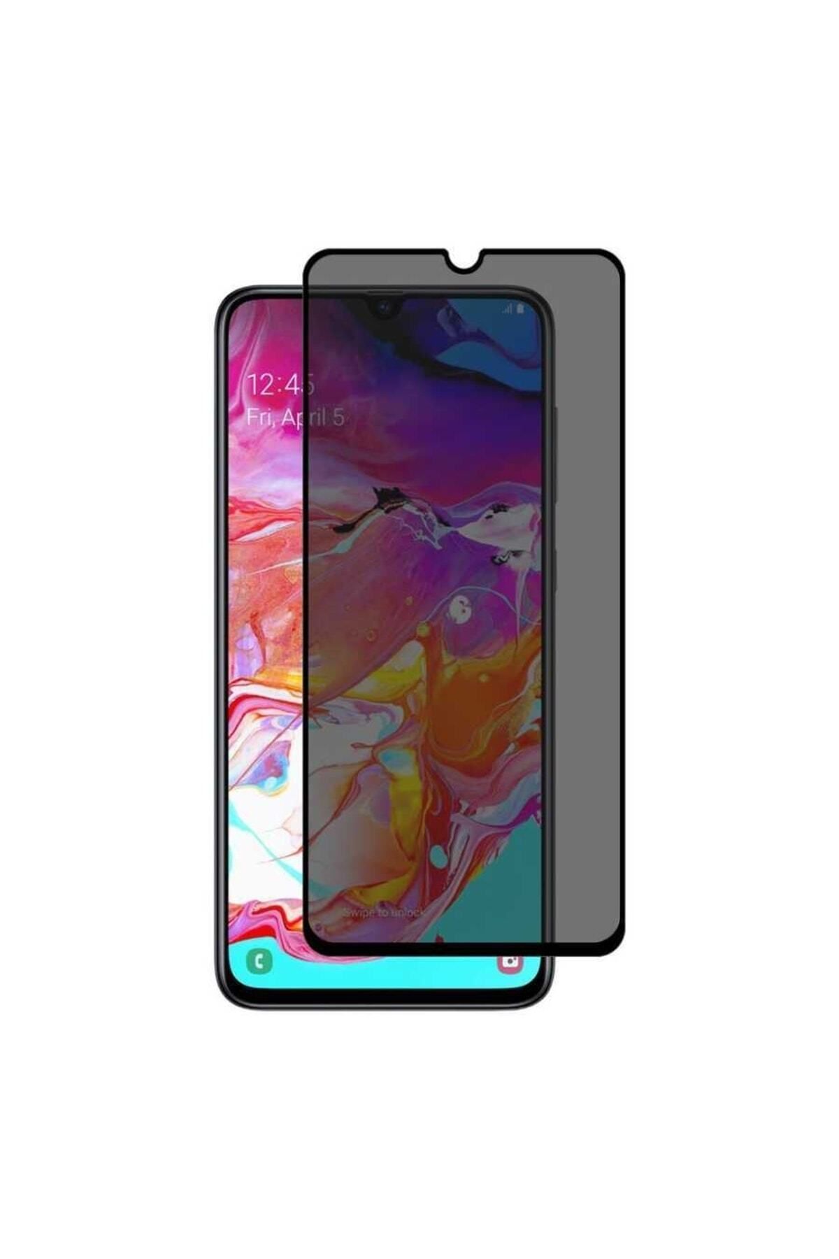 Fibaks Samsung Galaxy A70 Uyumlu Tam Kapatan Hayalet Ekran Koruyucu Gizli Cam