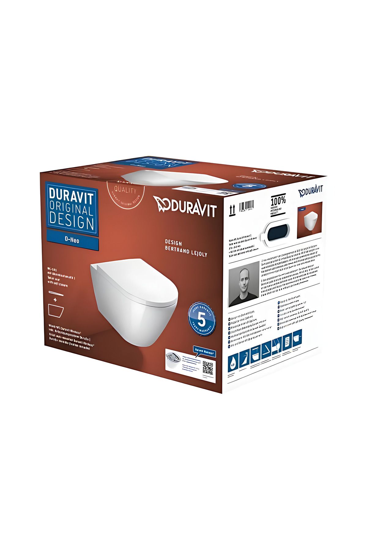 Duravit D-Neo Rimless Asma Klozet, Duravit Yavaş Kapak 45773900A1