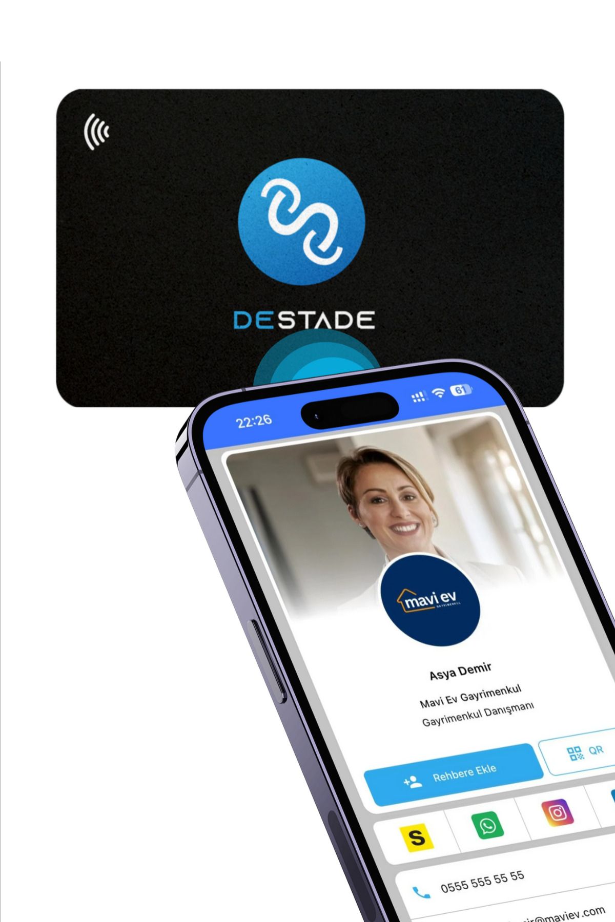 Destade Nfc Ve Qr Kod Özellikli Dijital Kartvizit