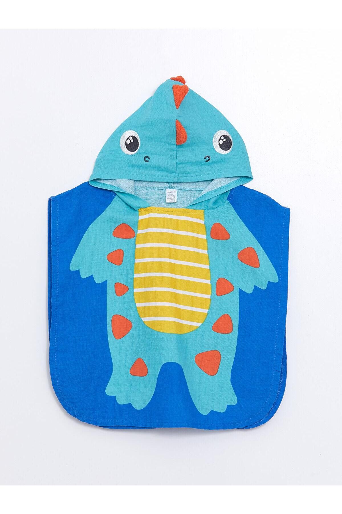 LC Waikiki LCW baby Dinozor Figürlü Erkek Bebek Plaj Havlusu