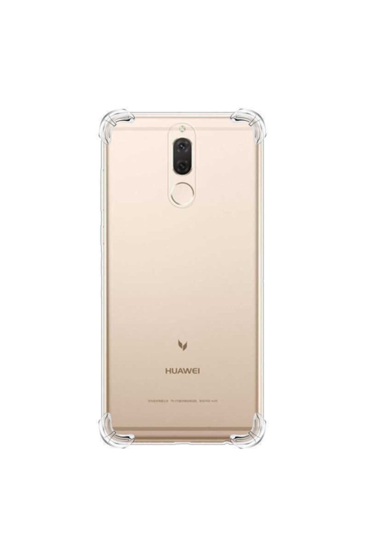 Fibaks Huawei Mate 10 Lite Kılıf Airbag Crystal Sert Pc Antishock Darbe Emici Kenar Şeffaf Silikon Kapak