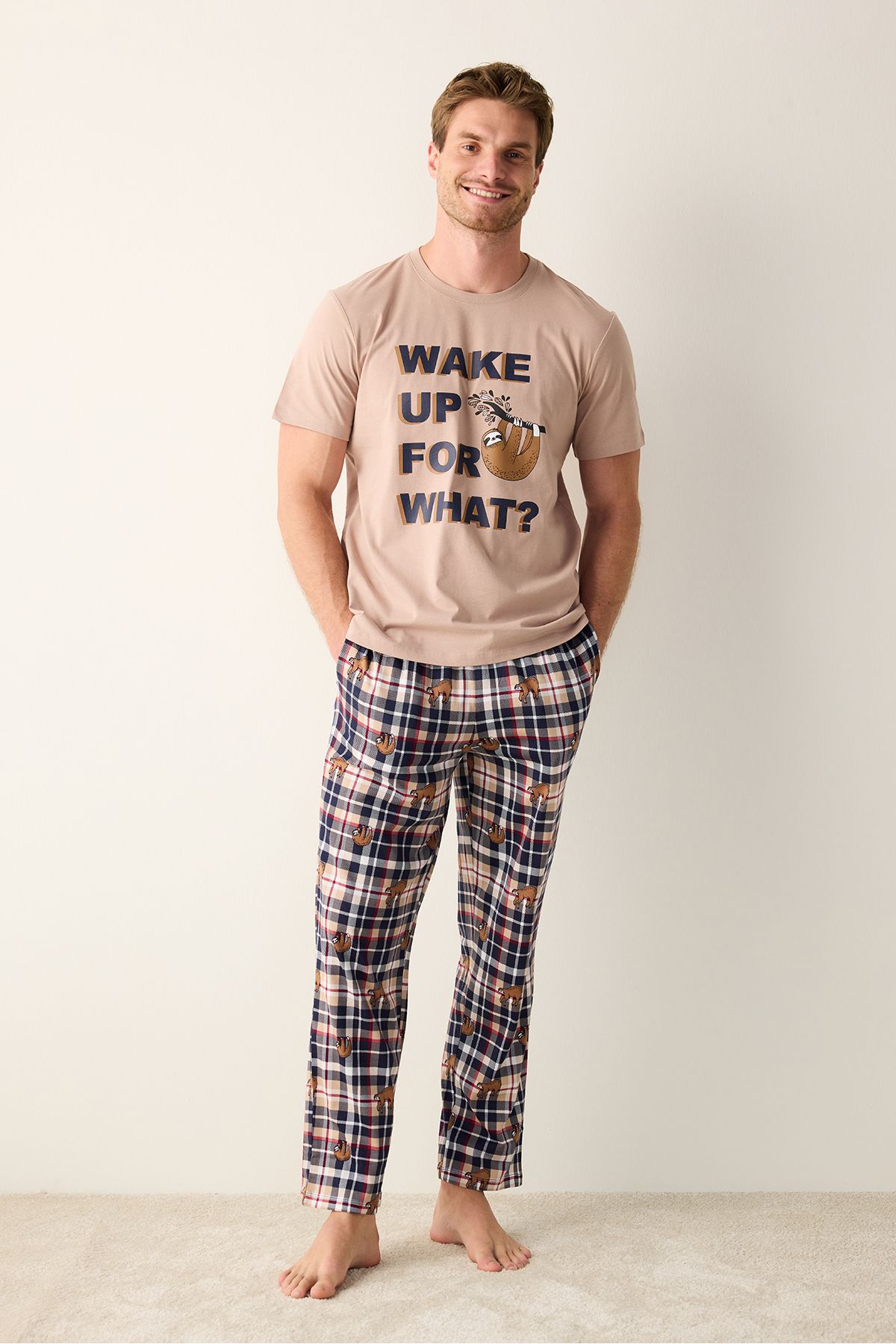 Penti Wake Up Çok Renkli Pantolon Pijama Takımı