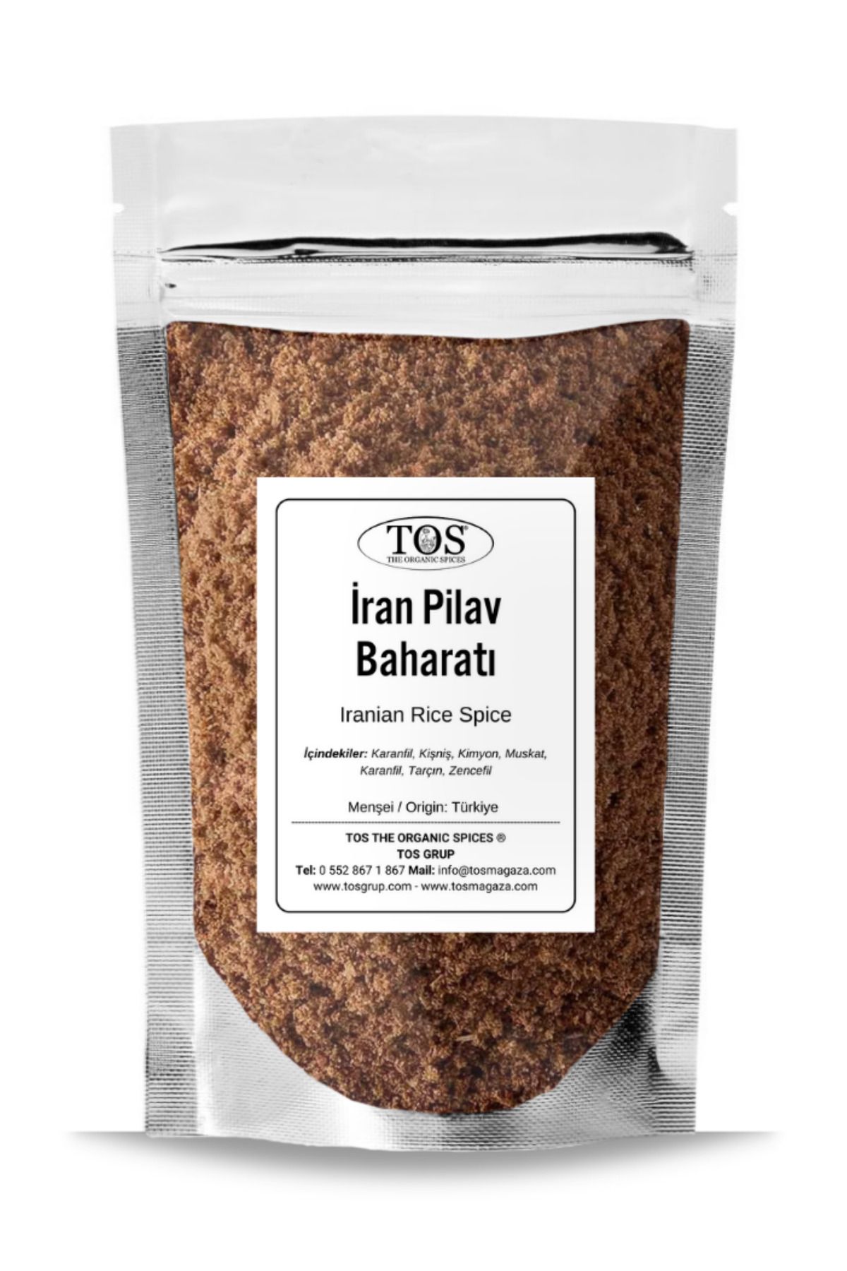 TOS The Organic Spices İran Pilav Baharatı 100 gr Iranian Pilaf Spice Blend - Premium Quality | Baharat Karışımı