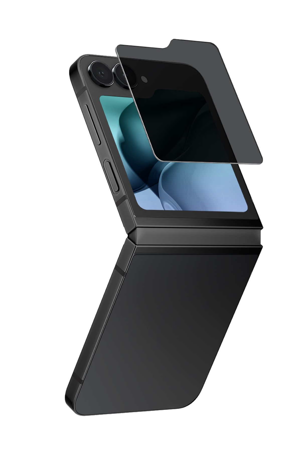 UNIQ Better By Design Samsung Galaxy Z Flip 6 Ekran Koruyucu Optix Privacy Serisi Hayalet Oleofobik Yüzey Kolay Kurulum