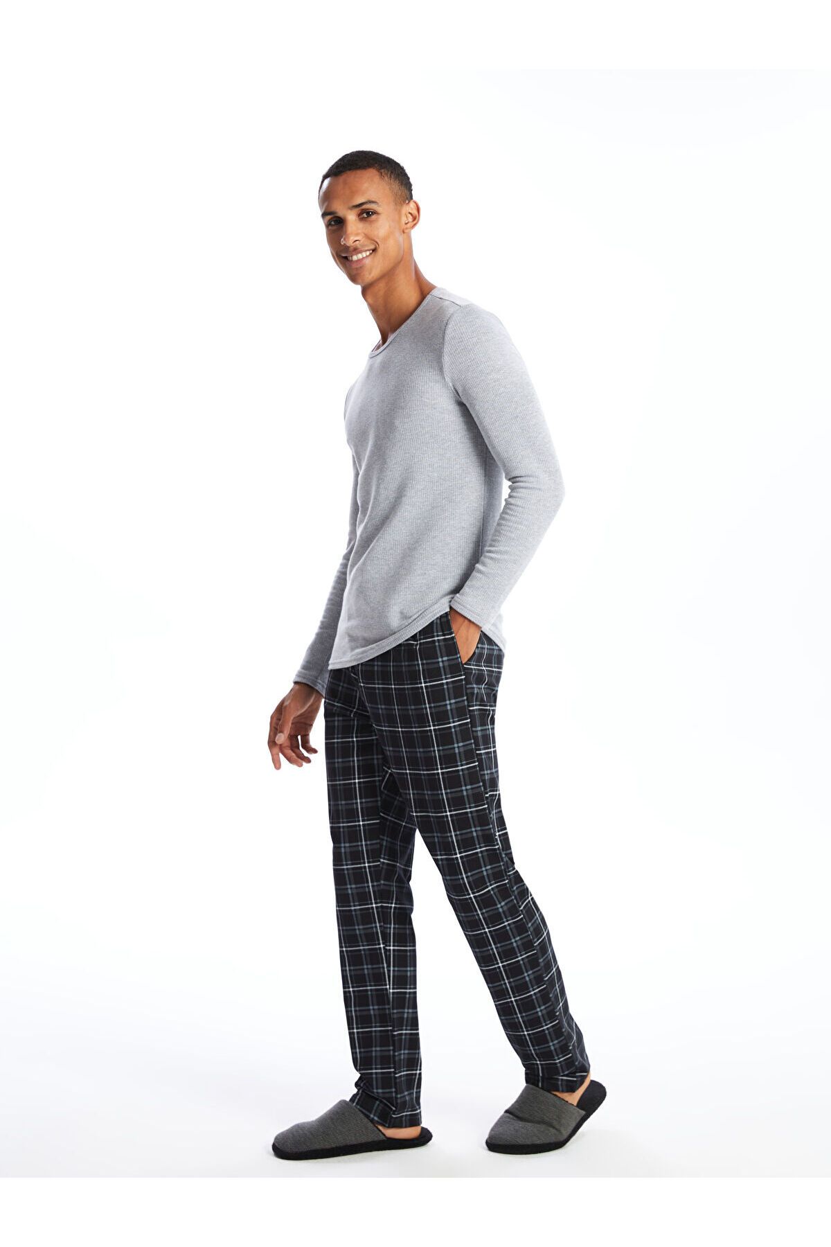 LC Waikiki Lcwk Standart Kalıp Ekose Erkek Pijama Alt