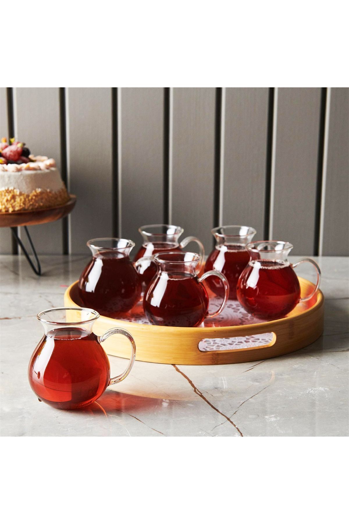 AROW Keyf-i Ala Borosilikat 6'lı Çay Bardağı - 220 ml