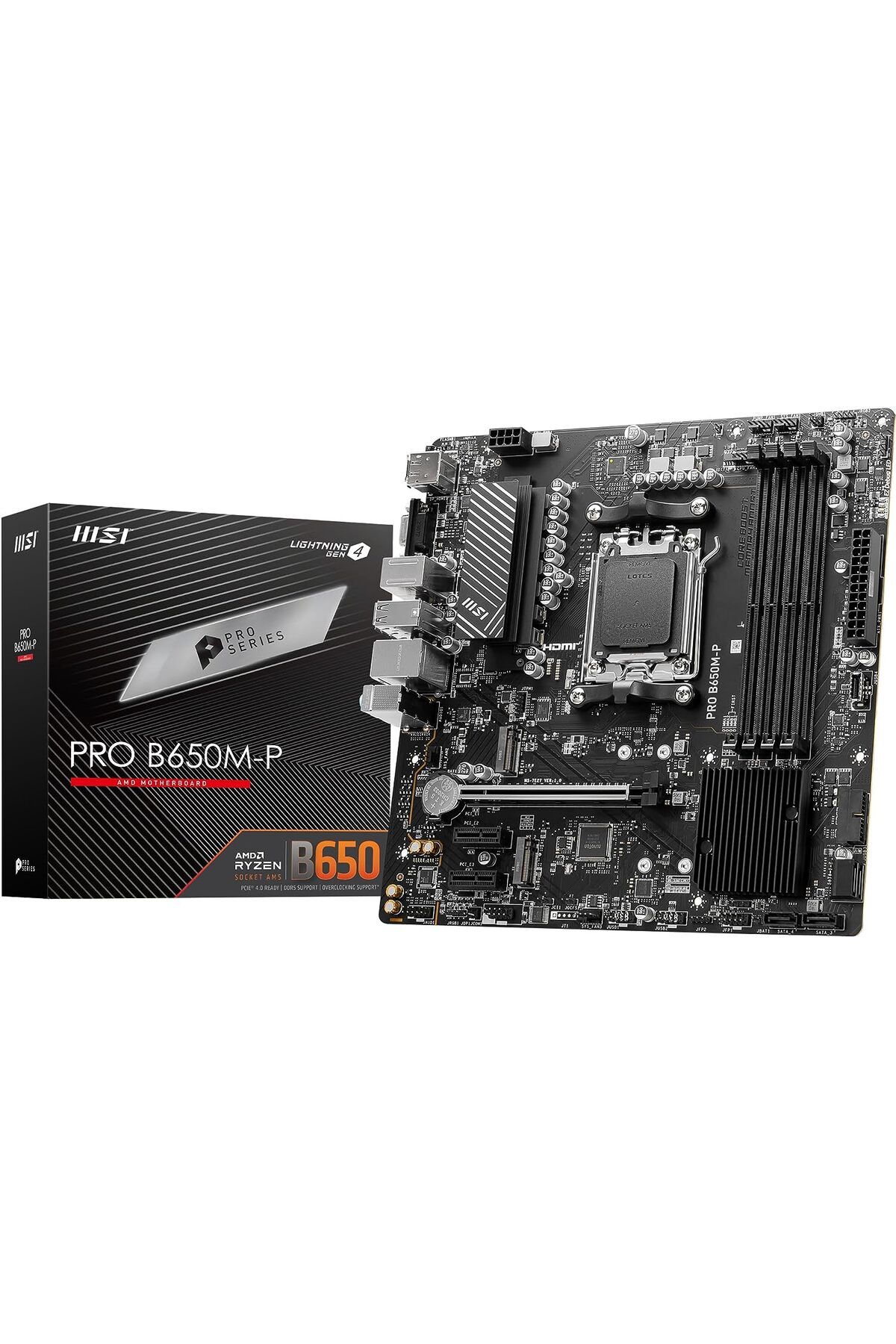Store Msı Mb Pro B650m-p Am5 Ddr5 6000mhz(OC) Hdmı Dp Vga 2x M.2 Usb3.2 2.5g Lan Matx
