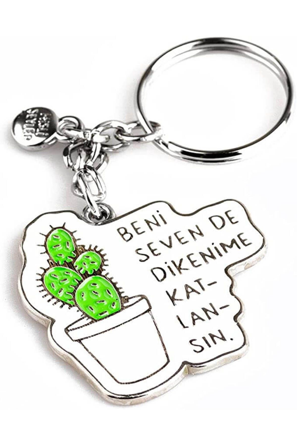 Hisli Şeyler Anahtarlık - Beni Seven De Dikenime Katlansın