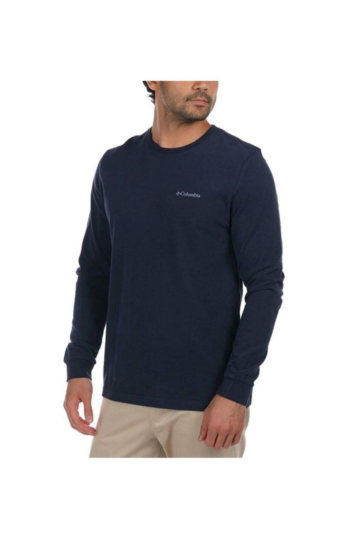 Columbia Cs0354 Csc M Basıc Sm Logo Ls Tee Pfg Lacivert