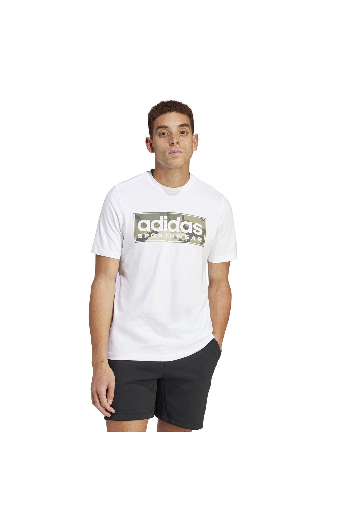 adidas M Camo G T 2 Beyaz Erkek Tişört In6473
