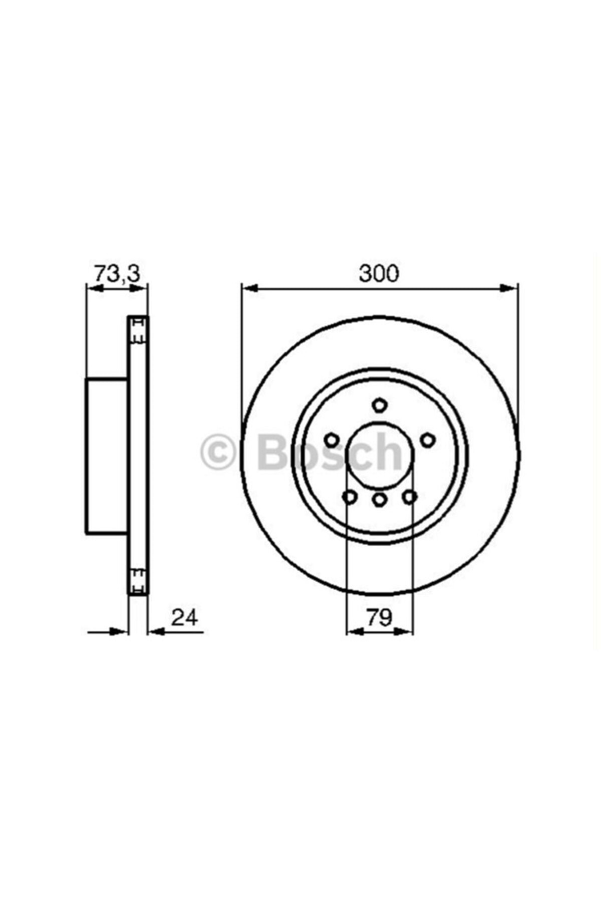 Fren Diski Bmw 1 Seri E81, 3 Seri E90 Ön - 300 MM - Bosch***