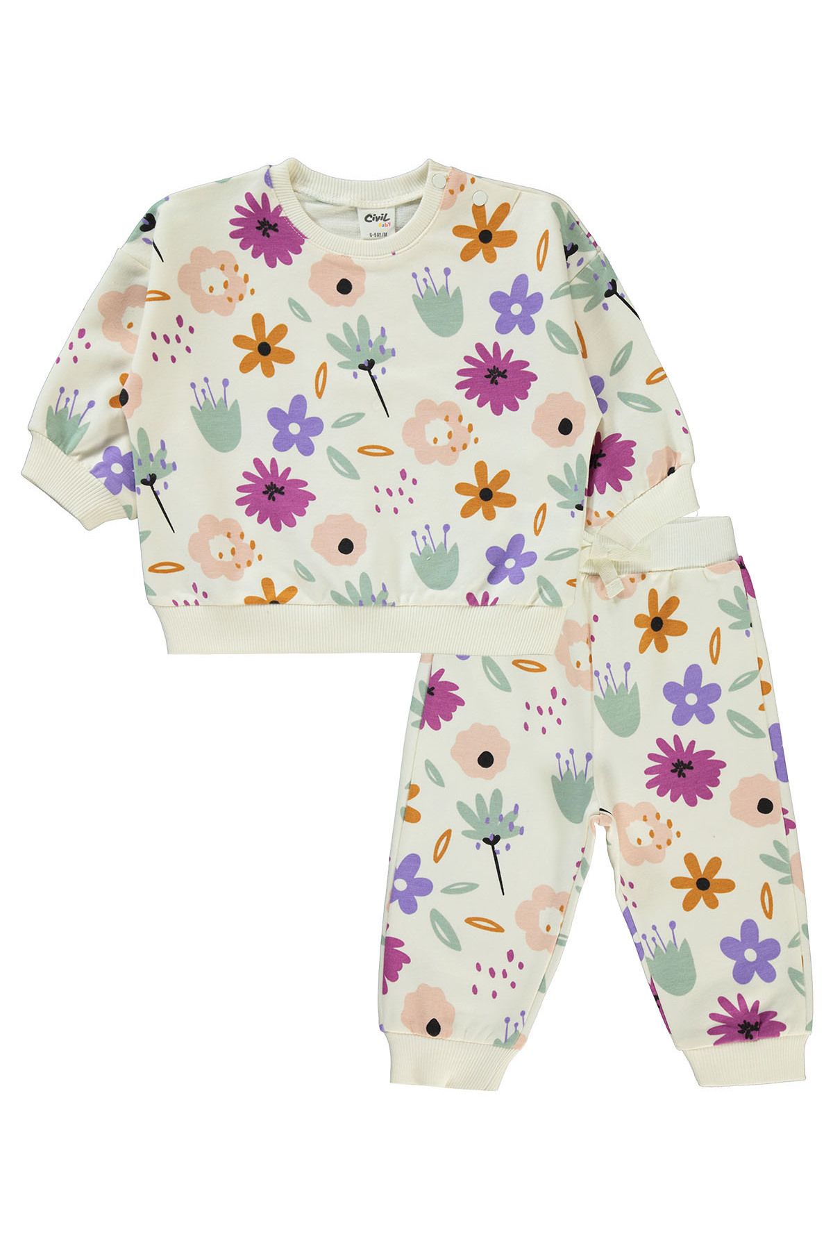 Civil Baby Kız Bebek Takım 6-18 Ay Fildişi