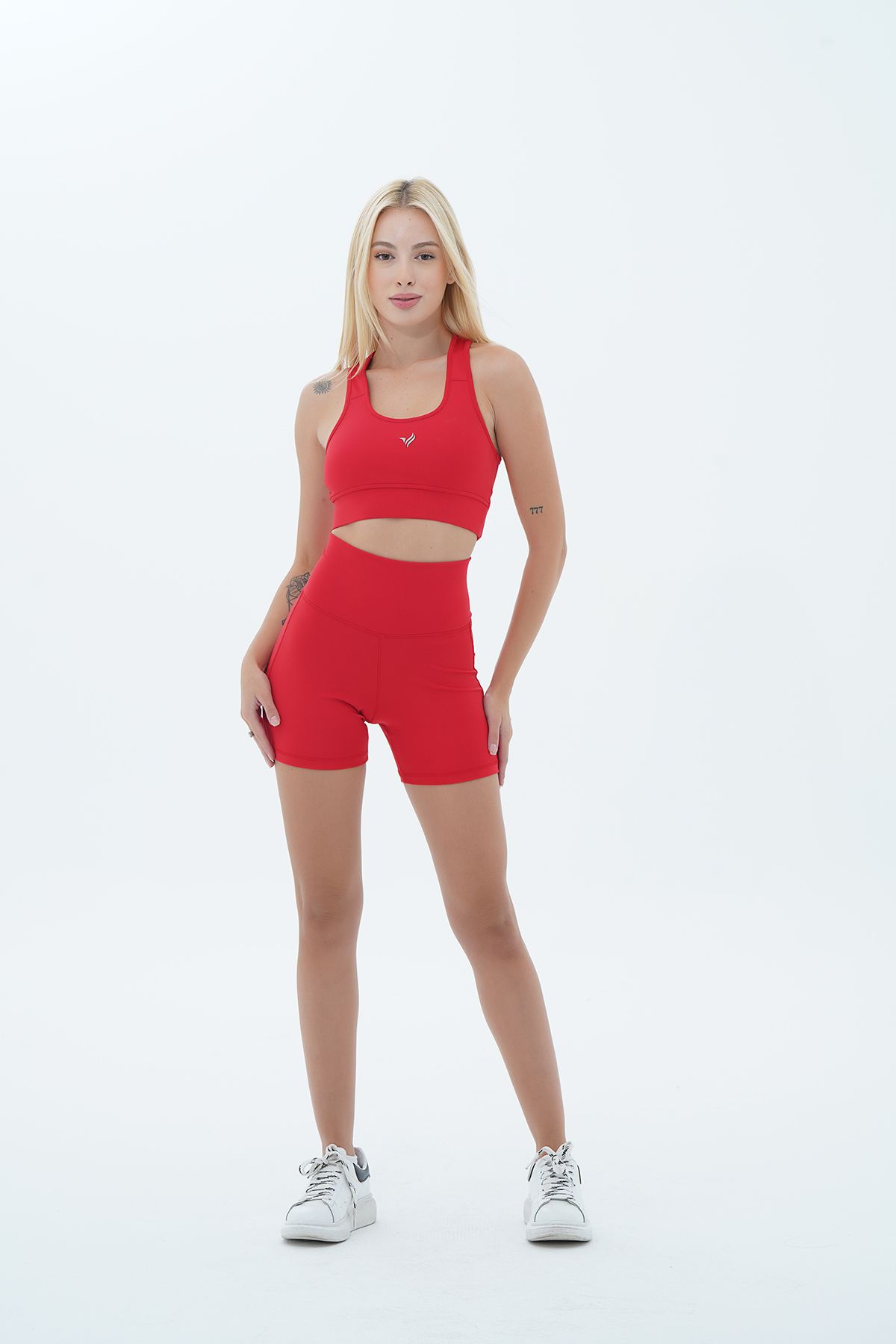 George Phoenix Aero Motion - Kırmızı Yüksek Bel Push-up Toparlayıcı Şort Tayt